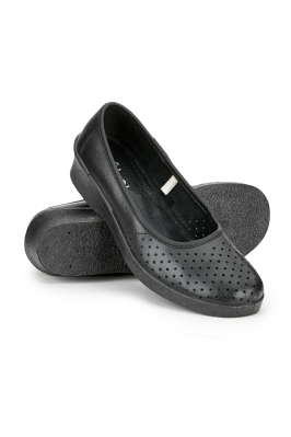 Туфли женские "Нуар" кожаные цвет черный